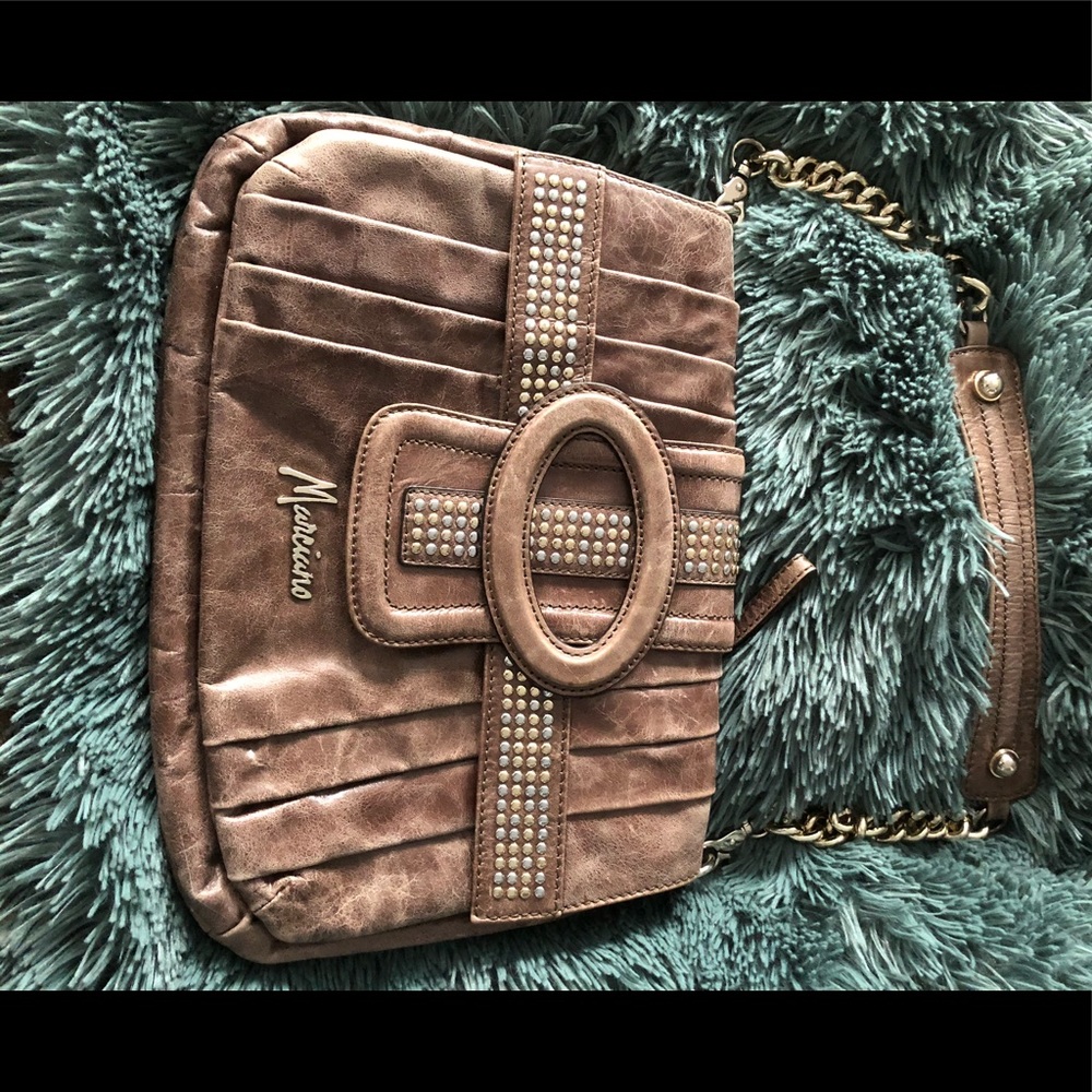 Authentic Marciano bronze metallic shoulder bags